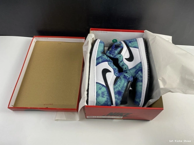 jordan aurora Fashionable green 1 black tie-dye cd0461- 1258 air white 0117